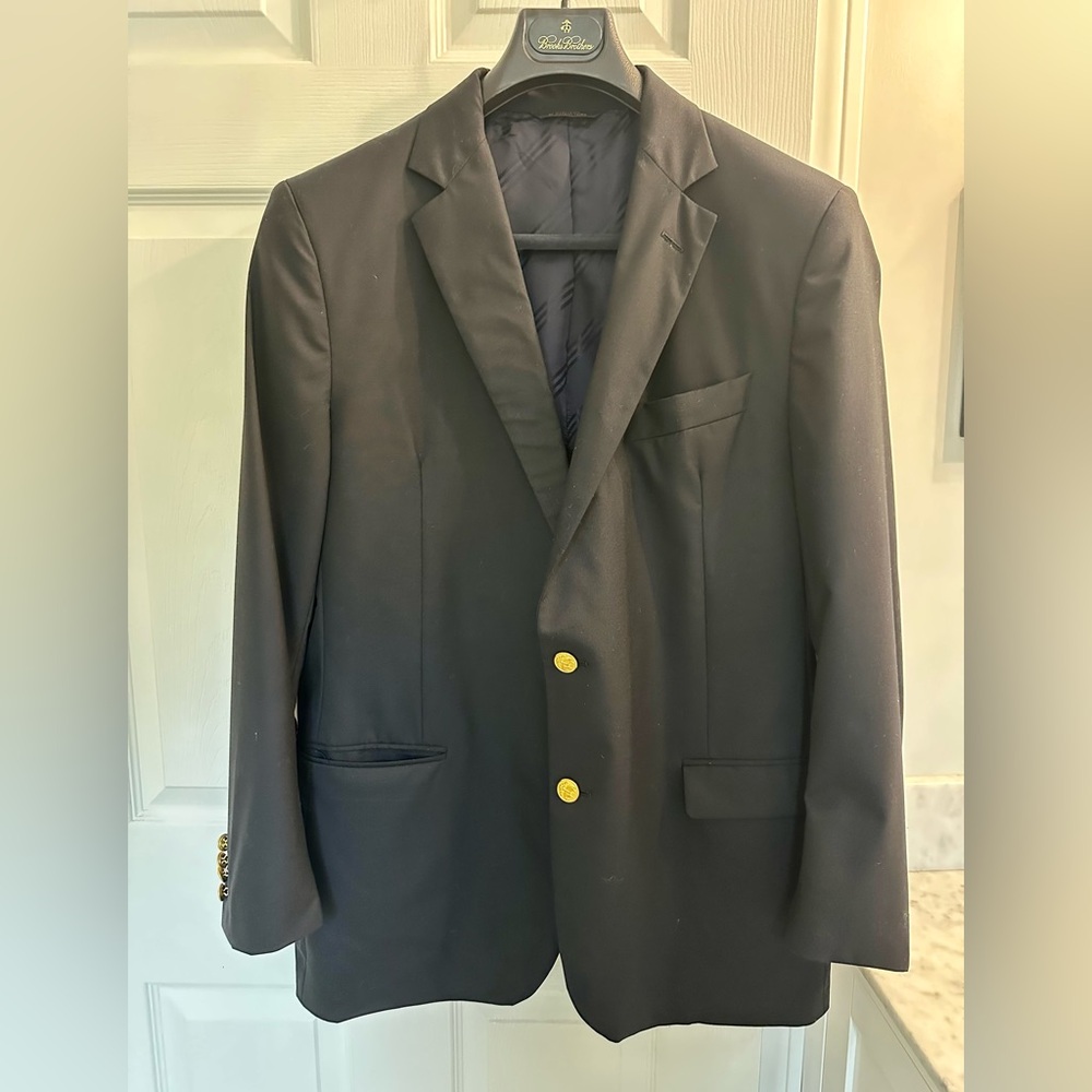Brooks Brothers Black Blazer with Gold Buttons